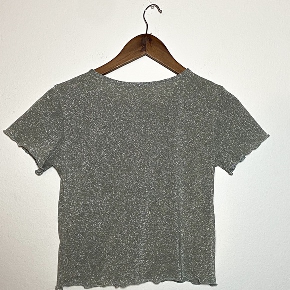 Urban Outfitters Medium Glitter Crop Top Frilly - Picture 4 of 6